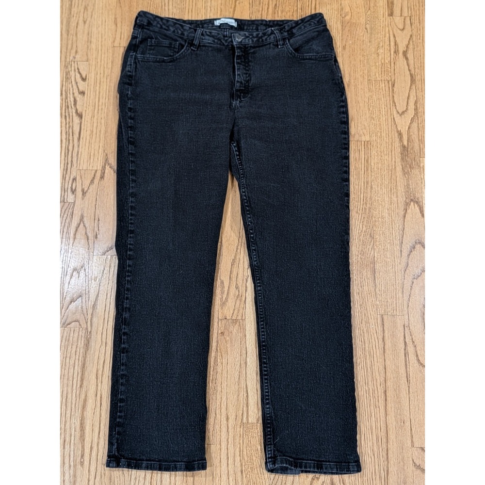 Riders By Lee Women's Black Jeans Sz 18W Eased Stretch Straight leg